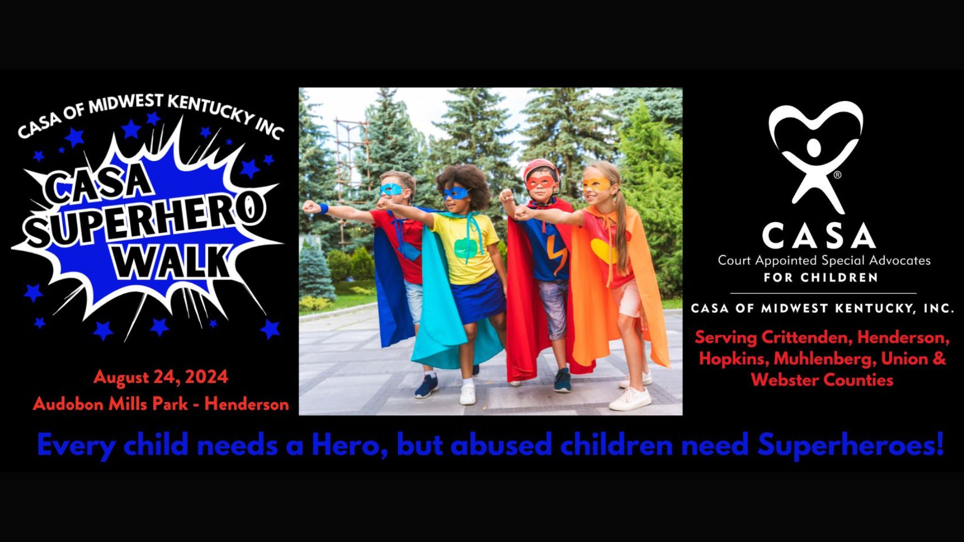 casa superhero walk 2024 - Aug 24th, 2024 at Audobon Mills Park - Henderson